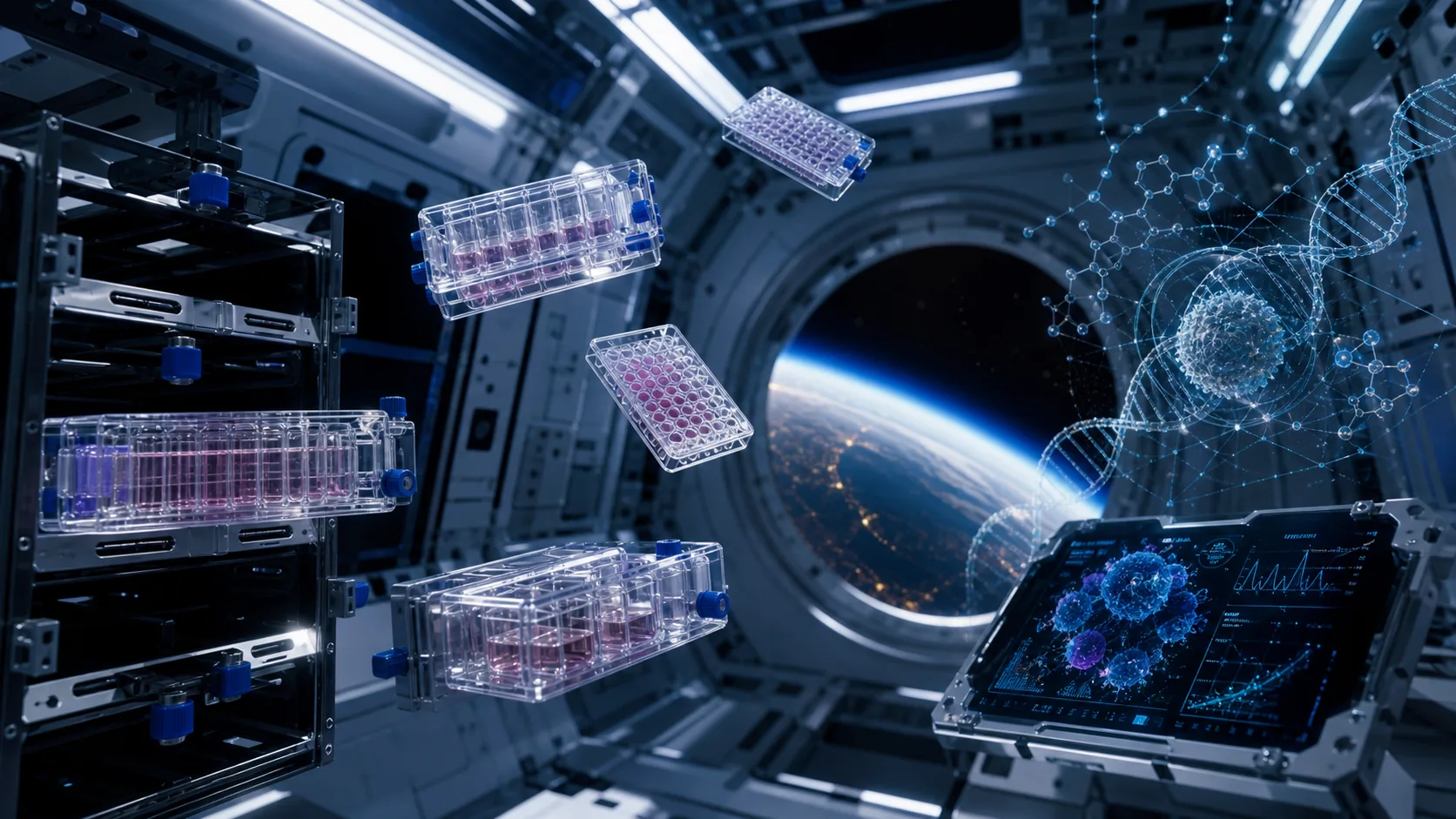 Microgravity life science laboratory for cross-environment drug translation
